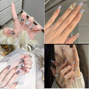 Spring and Summer Wear Armor 2023 New Arm Nail Patch ins Style Advanced Sense False Nail Patch Bride Armor
