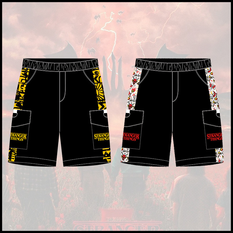 Strange Story Shorts Hellfire Club StrangerThings Anime Tooling Loose Casual Pants