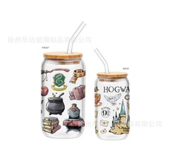 跨境亚马逊16oz高硼硅可乐杯耐高温ins风玻璃杯高颜值咖啡果汁杯