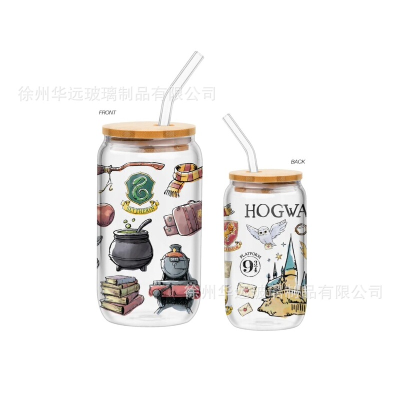 Cross-Border Amazon 16oz High Borosilicate Cola Cup High Temperature Resistant Ins Style Glass Cup High-Value Coffee Juice Cup