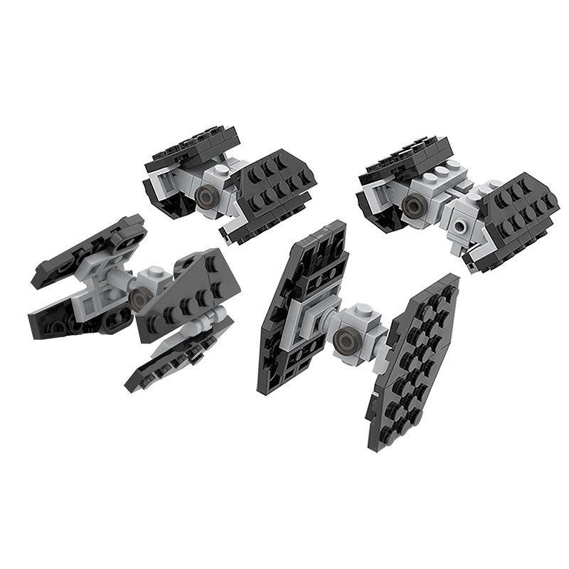 国产小颗粒MOC-35570迷你钛战机组合 拼装积木星球系列飞机模型