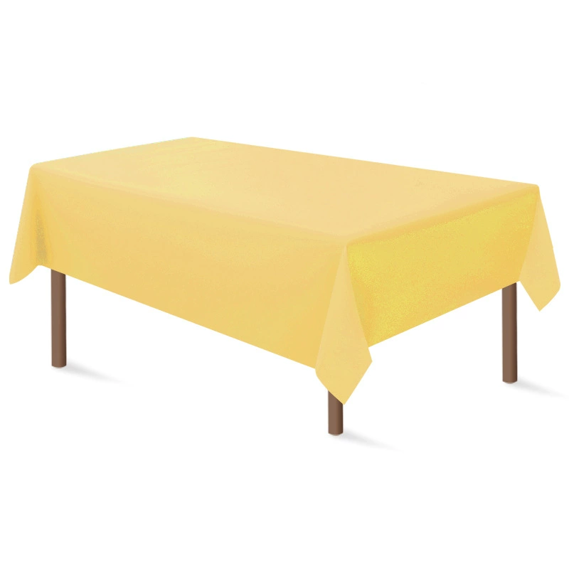 Rectangular disposable party plain tablecloth plastic cloth birthday dessert solid color tablecloth waterproof waterproof table cloth