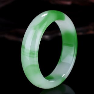 Natural Hetian Jadeite Green Jade Bracelet Xinjiang Jade Women's Fashion Jade Bracelet Hand String Jade Bracelet