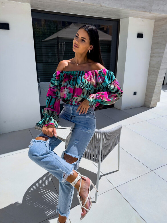 210g Weight Long Sleeve Sleeve Length Regular Sleeve Sleeve Type Polyester Fabric Type Regular Top Length Blouse Tops Type Holiday, Beach Occasion Boat Neck Neckline Regular Fit Fit Type Printing Pattern Summer Season Women's Gender Vacation Style Wholesale Women's Vacation Printing Long Sleeve Blouses 14