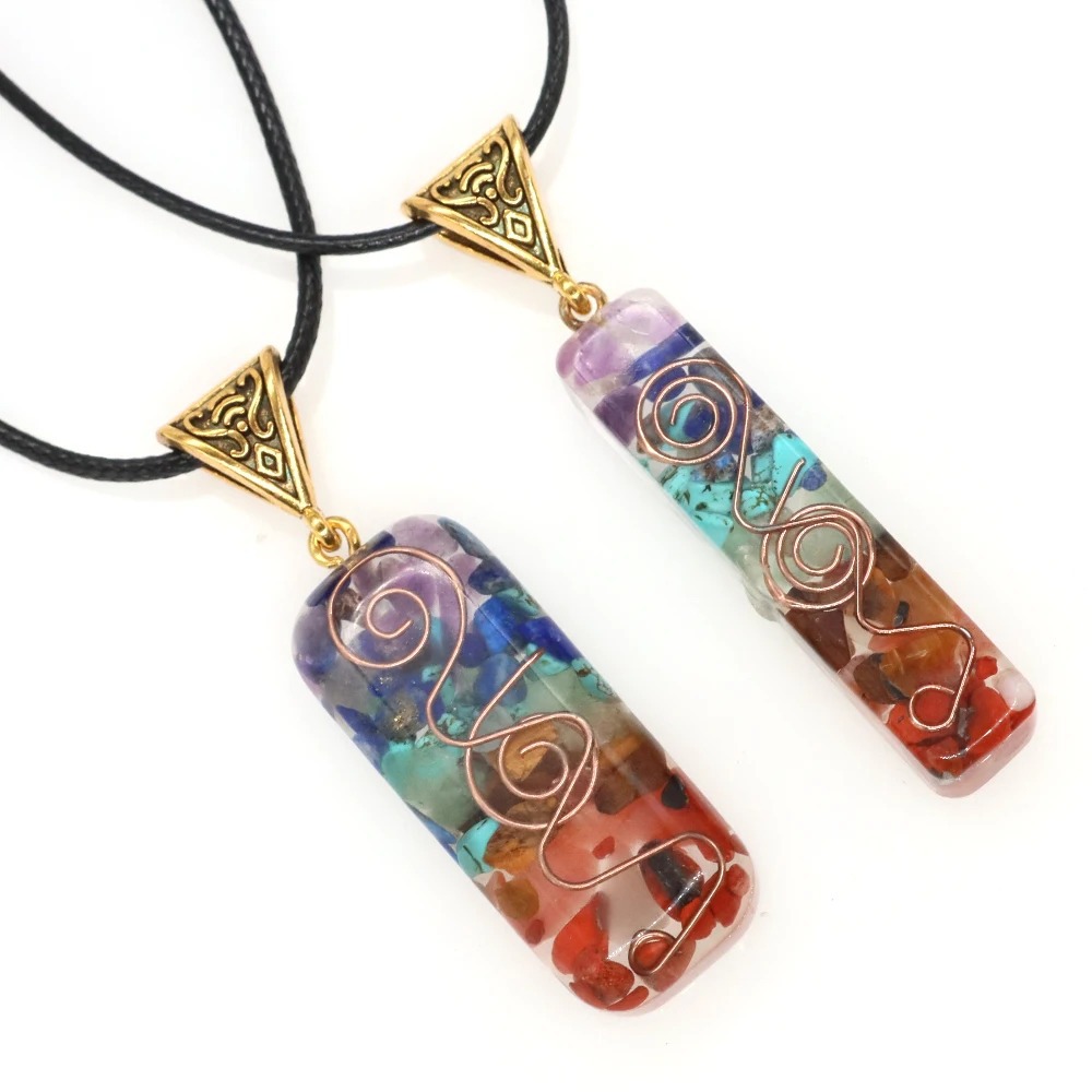 Amazon Cross-Border Best-Selling Necklace Colorful Pendant Men's Crystal Gravel Jewelry Women's Versatile Niche Accessories