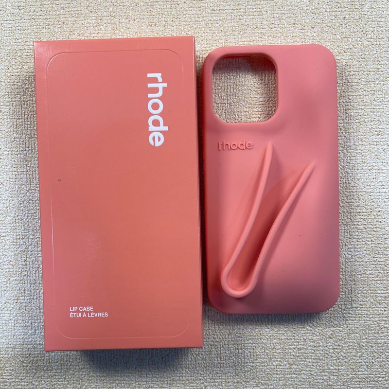 高版本海莉rhode同款唇彩硅胶适用苹果15pro硅胶手机壳iPhone16套|undefined