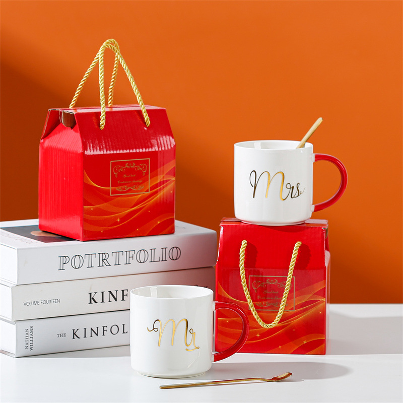 Taza de cerámica creativa taza de café de dibujos animados abre un pequeño evento de regalo publicitario taza de agua LOGO