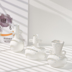 Sichuan Gate Nordic Style Ceramic Vase Ornament Flower Pot Flower Arrangement Dried Flower Artificial Flower Decorative Shelf Accent