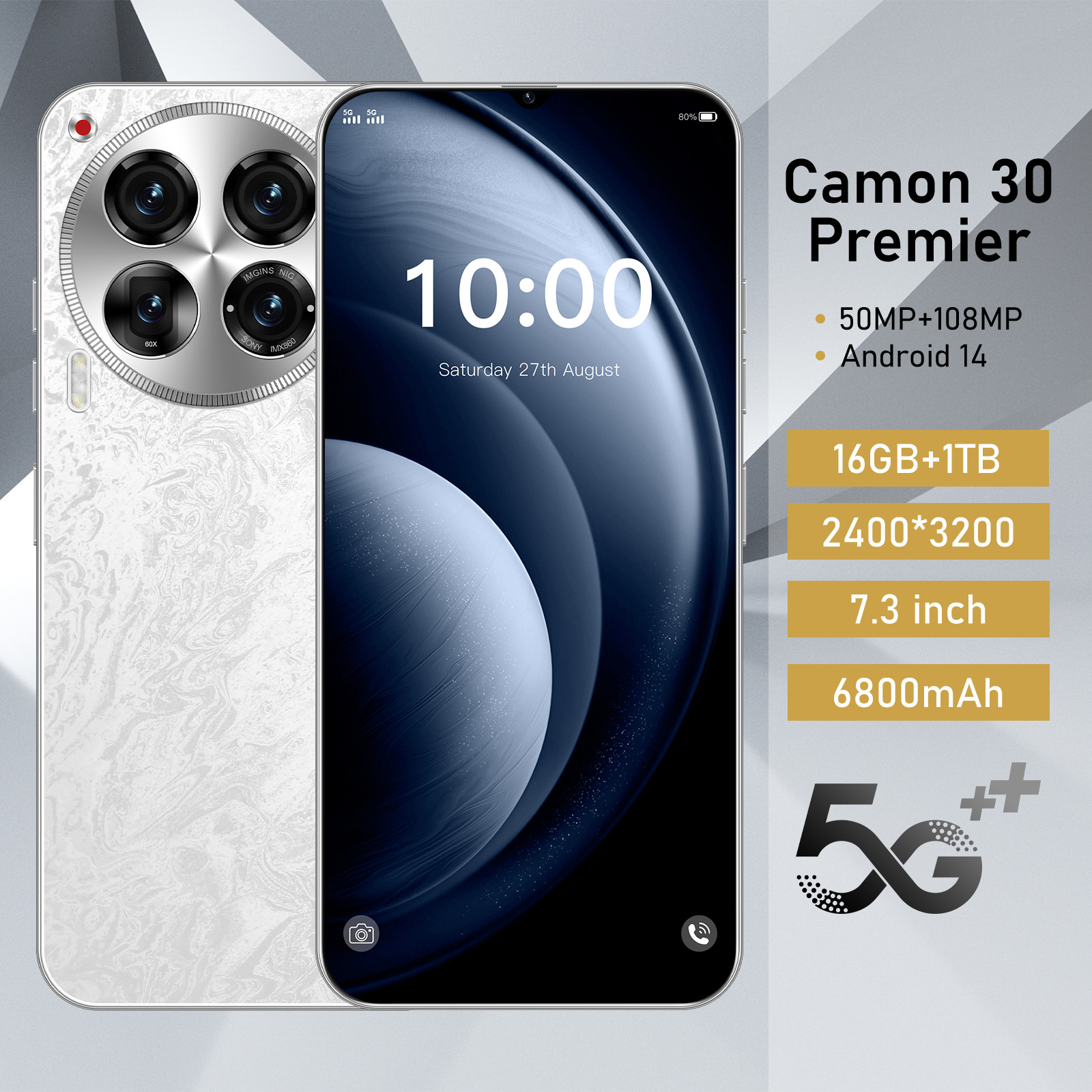 2024跨境手机新款Camon30 高清超大屏16+1T智能手机源头工厂批发