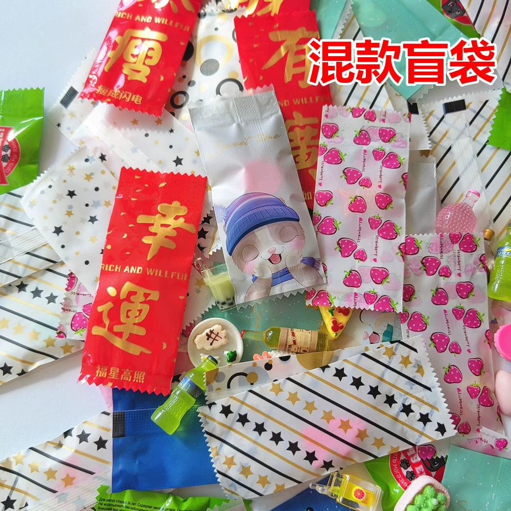 Новый смешанный пакет миниатюрная пищевая игра смолы diy пищевой супермаркет мини-напиток бутылка модель украшения небольшой слепой мешок