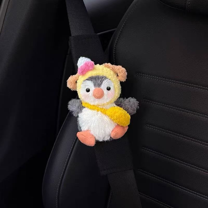2025新型かわいいペンギンの自動車シートベルトの肩カバーの保険はカップルの高級感を持って首を絞めます。|undefined