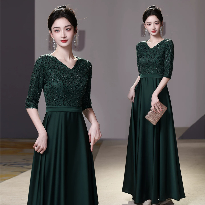 Choir performance costumes, women's adult dresses for poetry recitations, red song competition attire, banquet outfits, and evening gowns for piano performances Choir performance costumes, women's adult dresses for poetry recitations, red song competition attire, banquet outfits, and evening gowns for piano performances