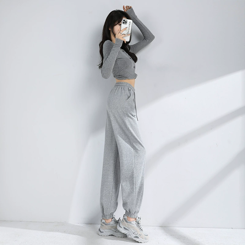 Осенние демисезонные маленькие брюки для подростков, oversize, свободный прямой крой