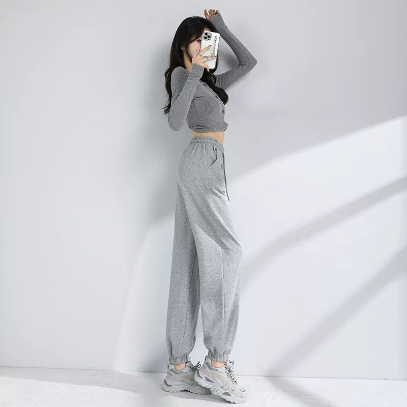 Осенние демисезонные маленькие брюки для подростков, oversize, свободный прямой крой