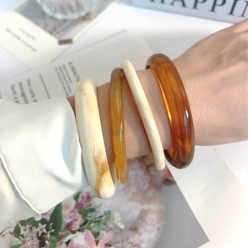 Amazon Xiyin Explosions Bracelet Acrylic Marble Pattern Vintage Bracelet for Women