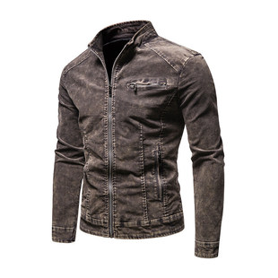 Autumn 2024 new men's fashion collar jacket loose casual Denim coat a generation of hair
