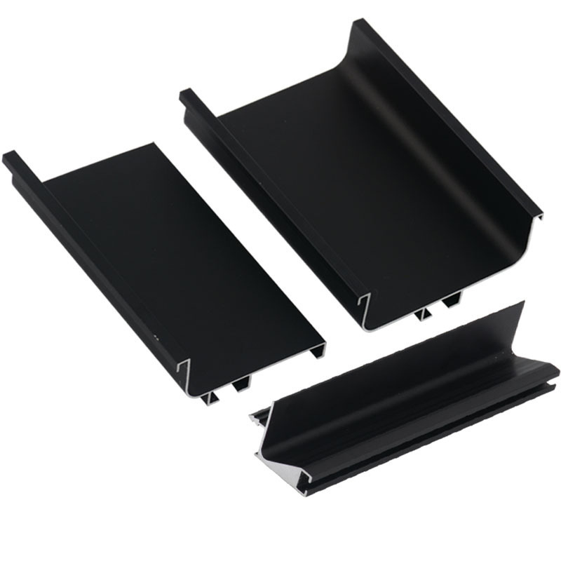 La manija de puerta en forma de L en forma de U superior y la manija media más baja de aluminio del Gabinete Manija encajada invisible manija-libre del Gabinete de la aleación de aluminio