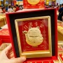 招财猫客厅高档马上相框