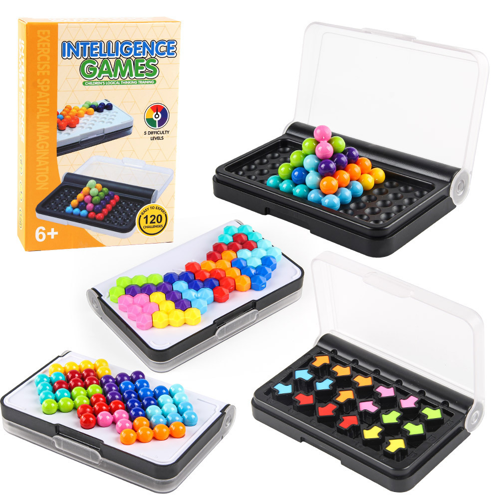 Magic Bead Toy Puzzle Brain Logic Thinking Training Magic Bead Board Game Puzzle Game Wisdom Pocket Colored Beads