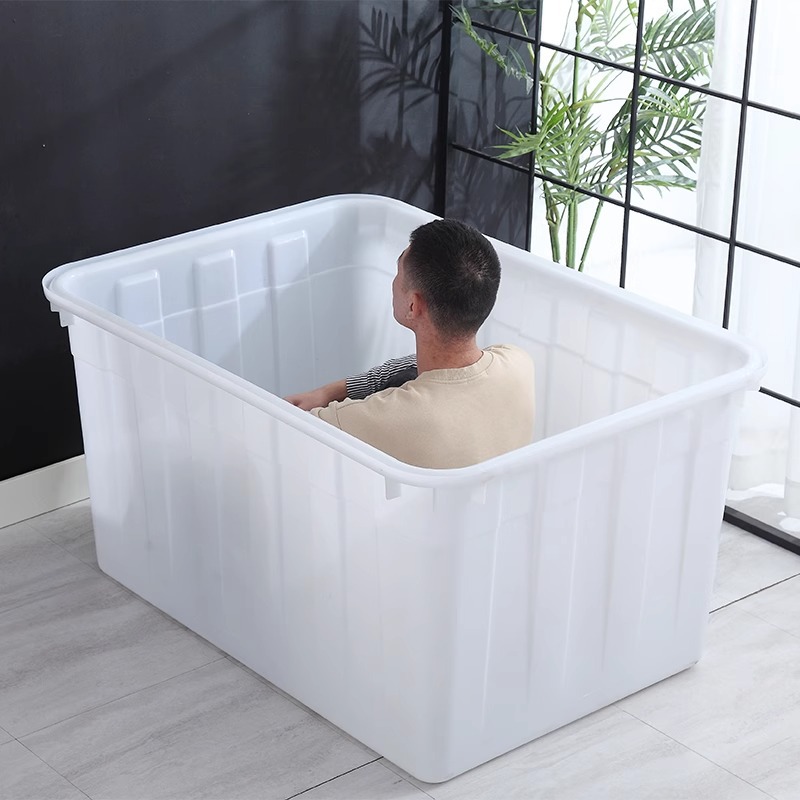养殖塑料泡瓷砖长方形收纳盖大号加厚水箱储水大容量家用箱带方桶