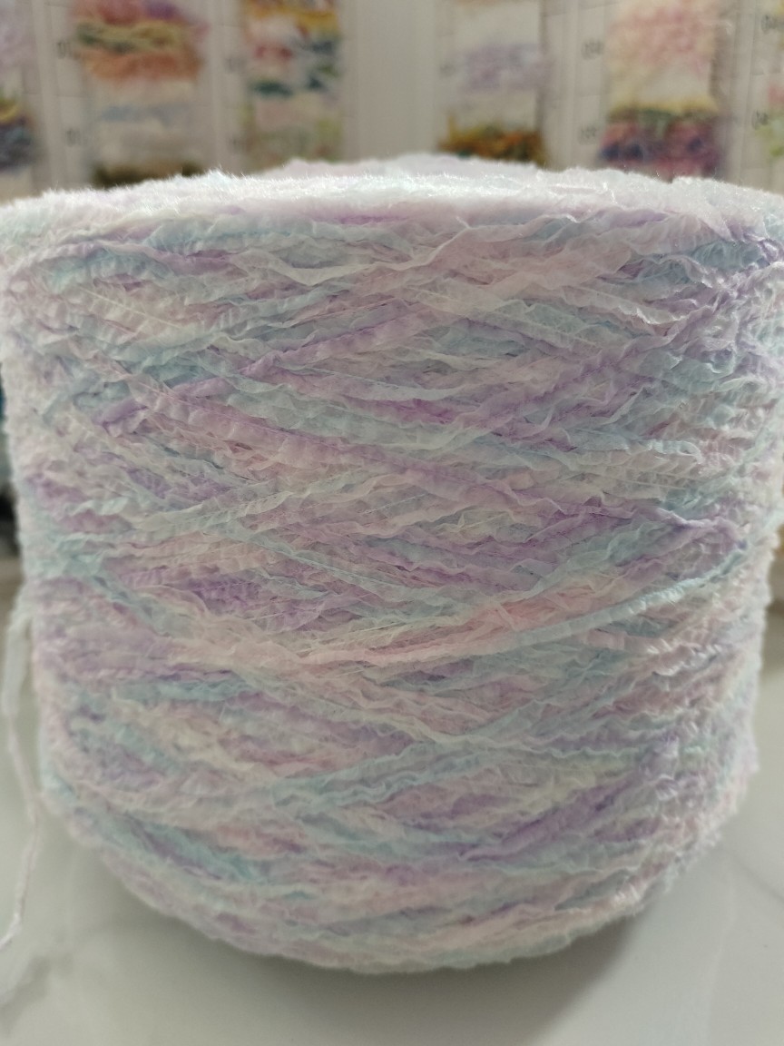 纸片纱无纺布穿线段染围巾帽子手编毛衣用纱