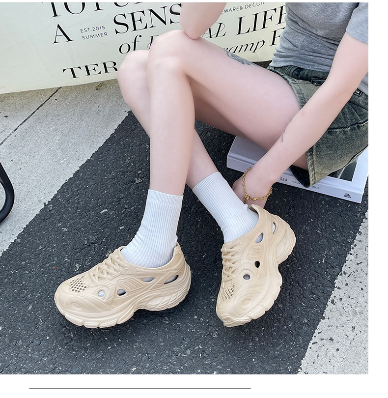 Damtofflor clog med tjock sula för sommar ute och inne_voghion.com