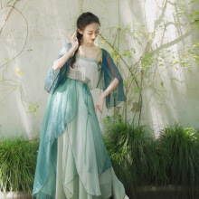 古典舞舞蹈蝴蝶服女练功渐变飘逸服身中国纱衣身韵汉服演出服套装