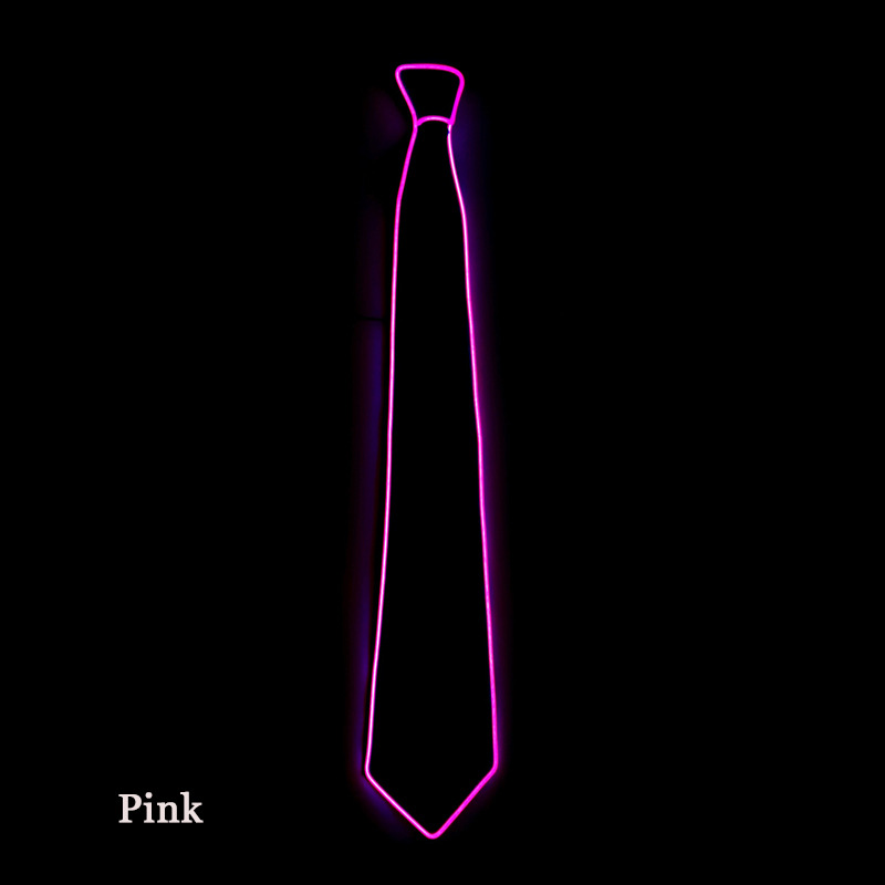 Corbata luminosa EL suministros para Halloween fiesta LED corbata brillante luminiscente al por mayor