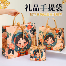 服装店包装袋化妆化妆品古风高档装袋提袋手提袋服装国礼品袋玫瑰