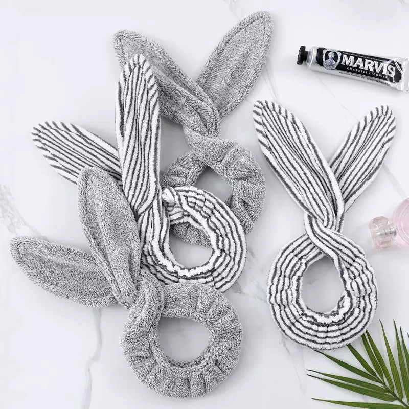 Orejas de conejo banda de cabello red rojo nuevo estilo coreano lavar la cara mujer banda de cabello máscara de maquillaje coral veludo banda personalizada