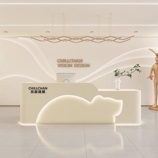Light Luxury Cream Style Cashier Bar Front Desk Reception Clothing Store Women's Clothing Pet Beauty Salon Medical Beauty Health Center