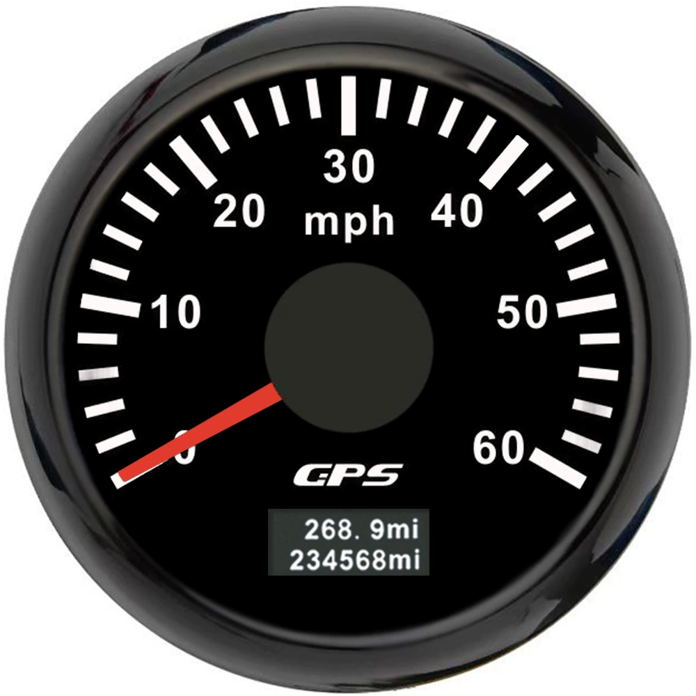 52мм указатель GPS спид терминал Mileter Mileter Mileter 0-30/60/80/120/200MPH Цветная подсветка часы