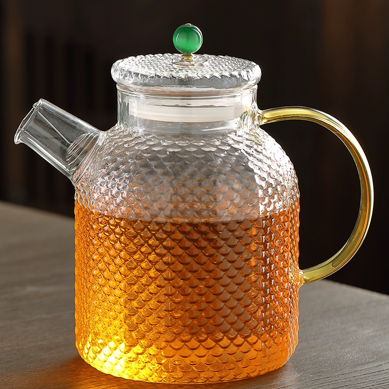 Glass teapot, capacious fruit flavored tea for home use, tea set