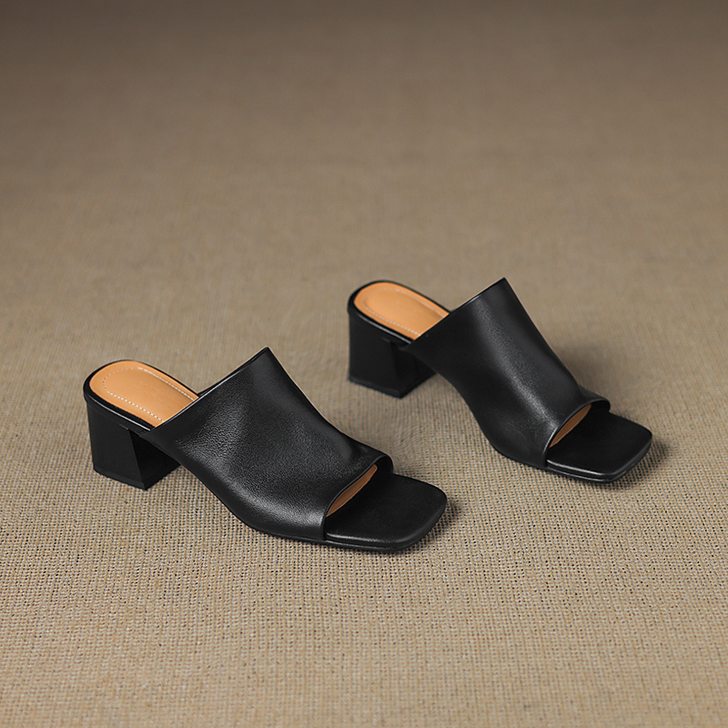 Sandal hở mũi nữ gót thấp quai ngang đế bằng 2,5 cm — Hạnh sắc (cao 2,5 cm) chi tiết 26