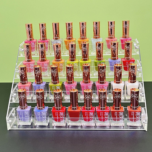 Cosmetic storage box acrylic nail polish display rack lipstick nail polish storage beauty salon cosmetic shelf