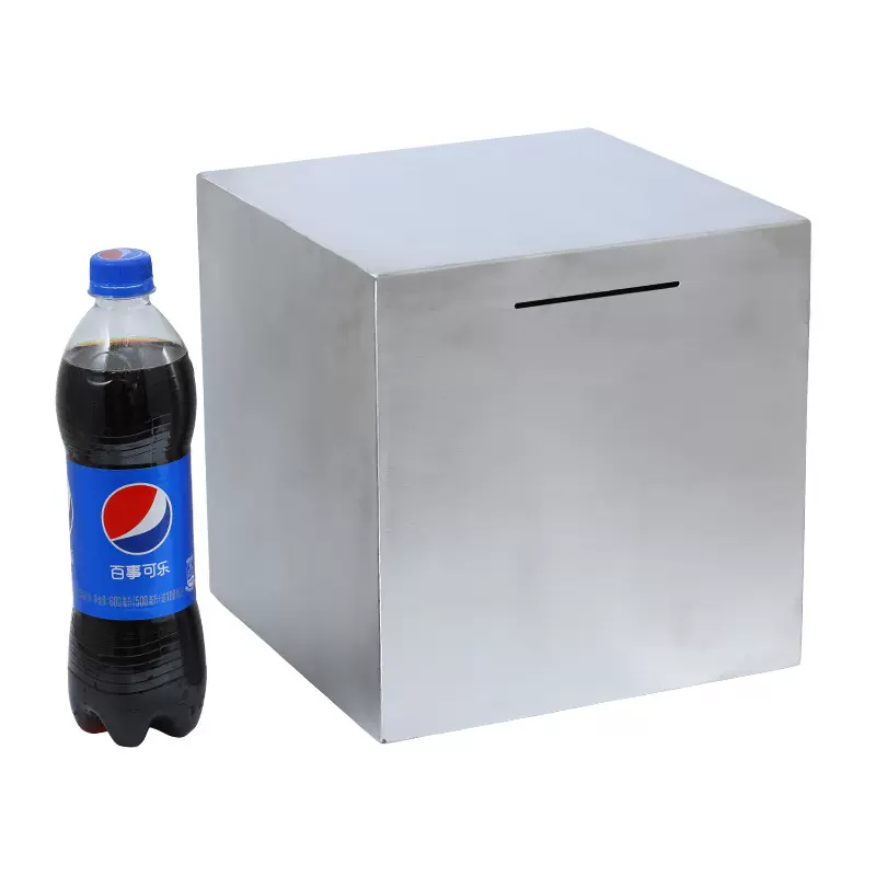 24cm只进不出存钱罐不锈钢防摔儿童玩具金属储钱罐刻字硬币储蓄罐