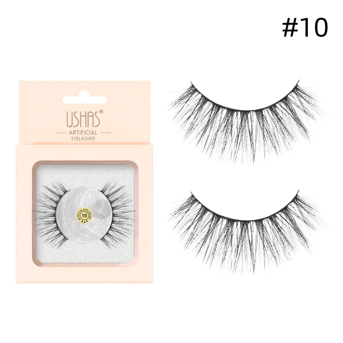 USHAS venta al por mayor pestañas falsas pestañas gruesas delgadas ojos largos pestañas CT210