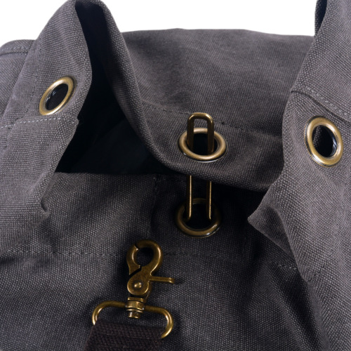 Muchuan Retro Canvas Backpack Large Capacity Cylindrical Backpack Student School Bag Sports Basketball Travel Fitness Bag