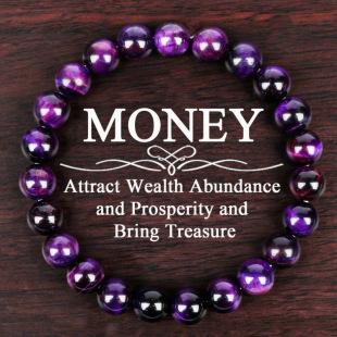 L 43213 Purple Dragon Stone Elastic Bracelet ����ʯ��������
