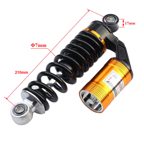 Harley Electric Bike Accessories 210MM Tri-color Decorative Airbag Rear Shock Absorber Spring Shock Absorber Wholesale