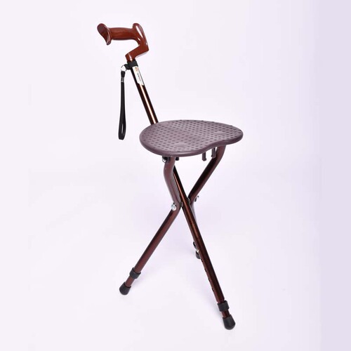 Elderly crutches, stools, non-slip crutches, foldable height-adjustable hiking sticks, lightweight multifunctional crutches