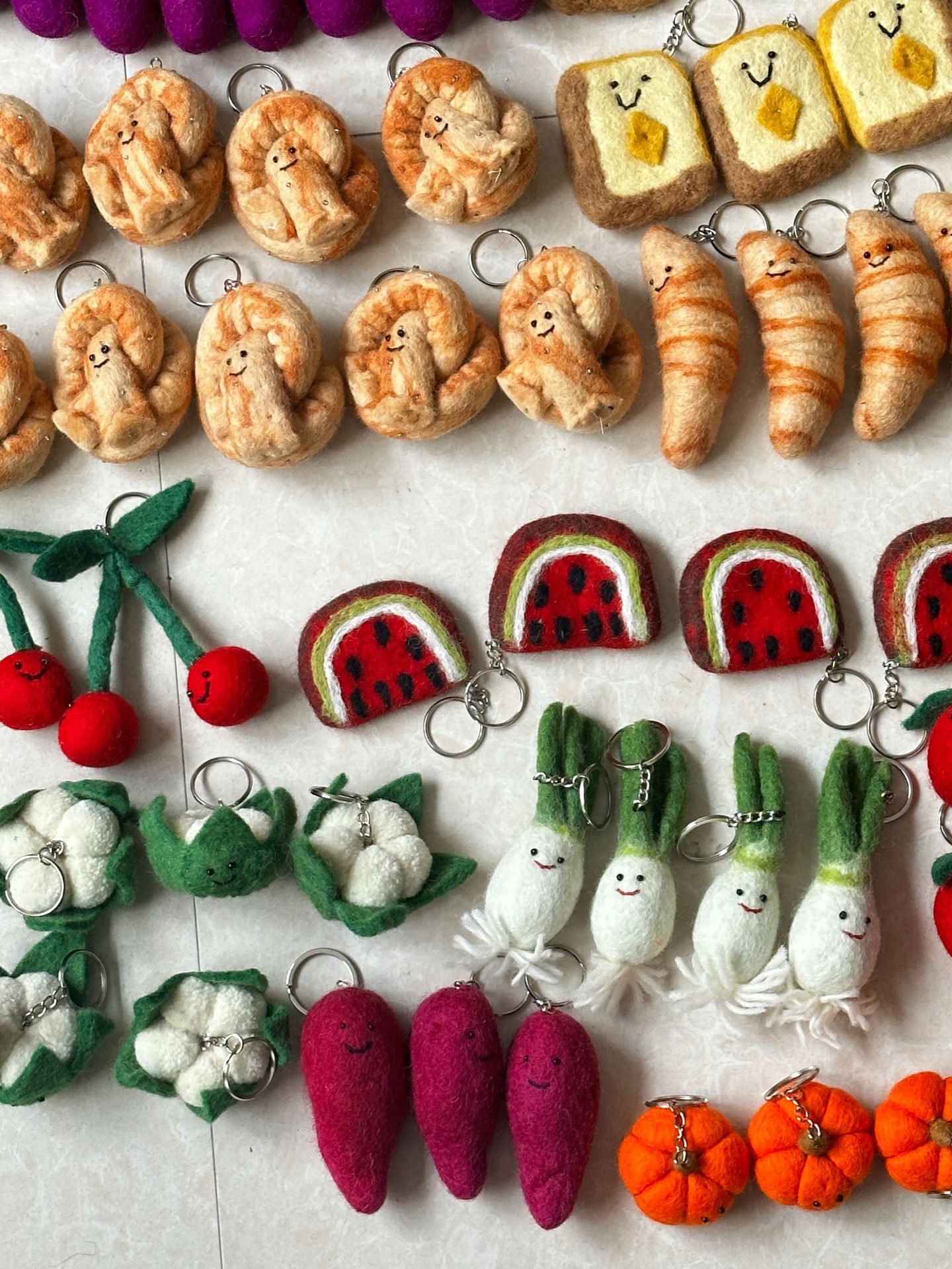 100g Weight Bag Pendant, Keychain Classification 1 Piece Quantity Holiday, Daily Occasion wool felt Material Fruit, Vegetable Pattern Cute Style 1 Piece Cute Fruit Vegetable Wool Felt Bag Pendant Keychain 17