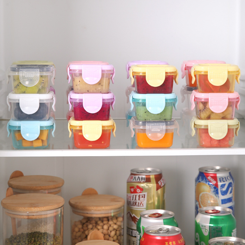 Yiwu Mini Food-Grade Thickened Sealed Baby Food Storage Box Children's Household Storage Box Jam Divider
