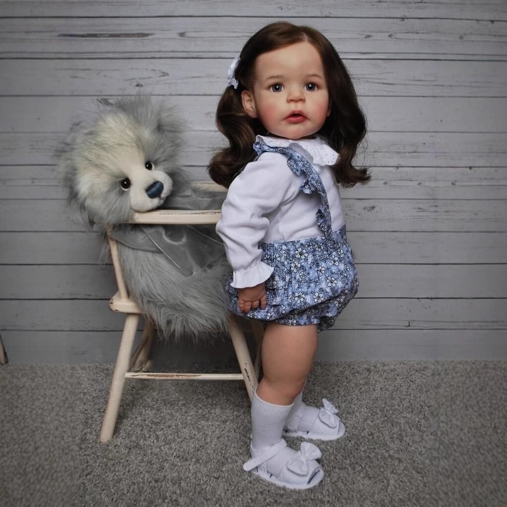 Muñeca realista reborn de 60 cm TODDLER Sandie, pintada a mano con exquisita artesanía, enviada desde almacén en el extranjero.