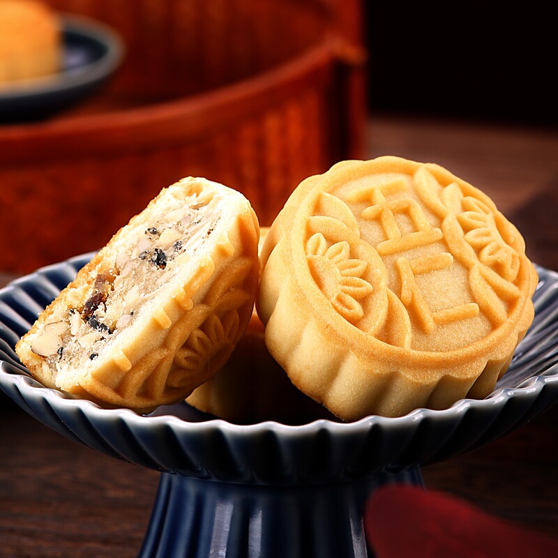稻香村月饼礼盒装蛋黄莲蓉豆沙经典五仁中秋送礼中式月饼茶点零食|undefined