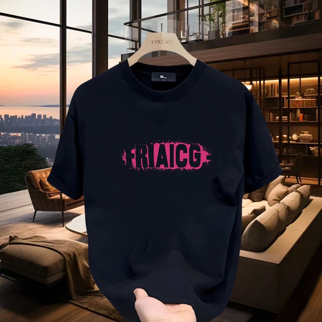 夏季潮牌痞帅休闲男士百搭短袖圆领T恤简约宽松青春流行