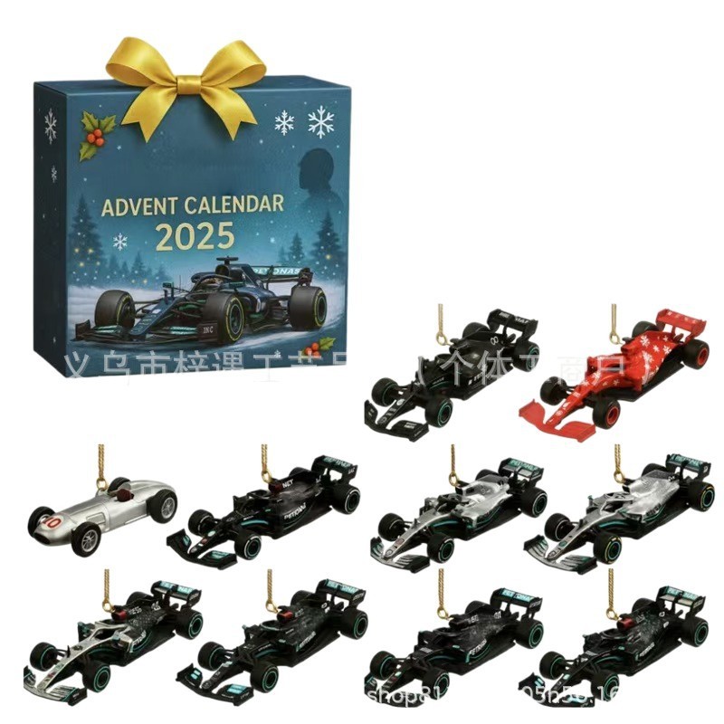 新品F1 Advent Calendar2025年降临节日历圣诞节礼物赛车主题盲盒|undefined