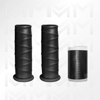 Motorcycle Handle Cover | grips, universal grips for electric - black-silicone-handlebar-grips-1-pair-gear-lever-cover-1-piece-todays-special-low-price
