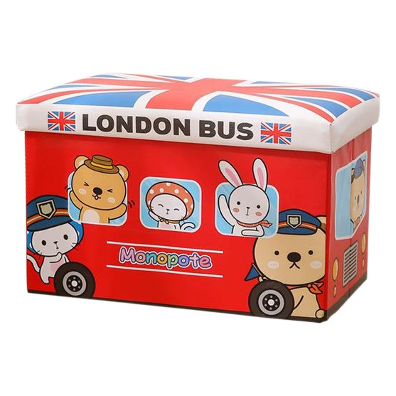 Усовершенствованный прямоугольный детский табурет Ящик для хранения игрушек Многофункциональный ящик для хранения табурета Табурет для хранения игрушек