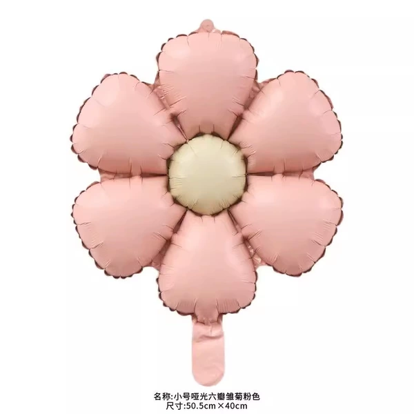 Matte Six-petal Daisy – Small Pink
